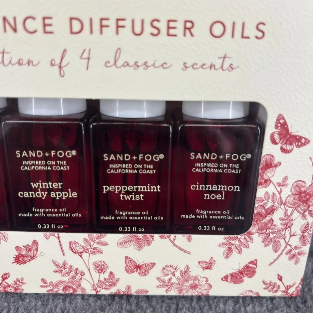 SAND + FOG Fragrance Diffuser oils Collection of ‎ 4 Classic Holiday scents